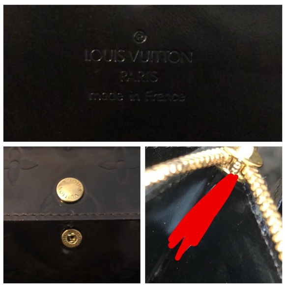 Louis Vuitton Vernis Wallet Chain Black Patent Leather Crossbody Revamp - Picture 4 of 8